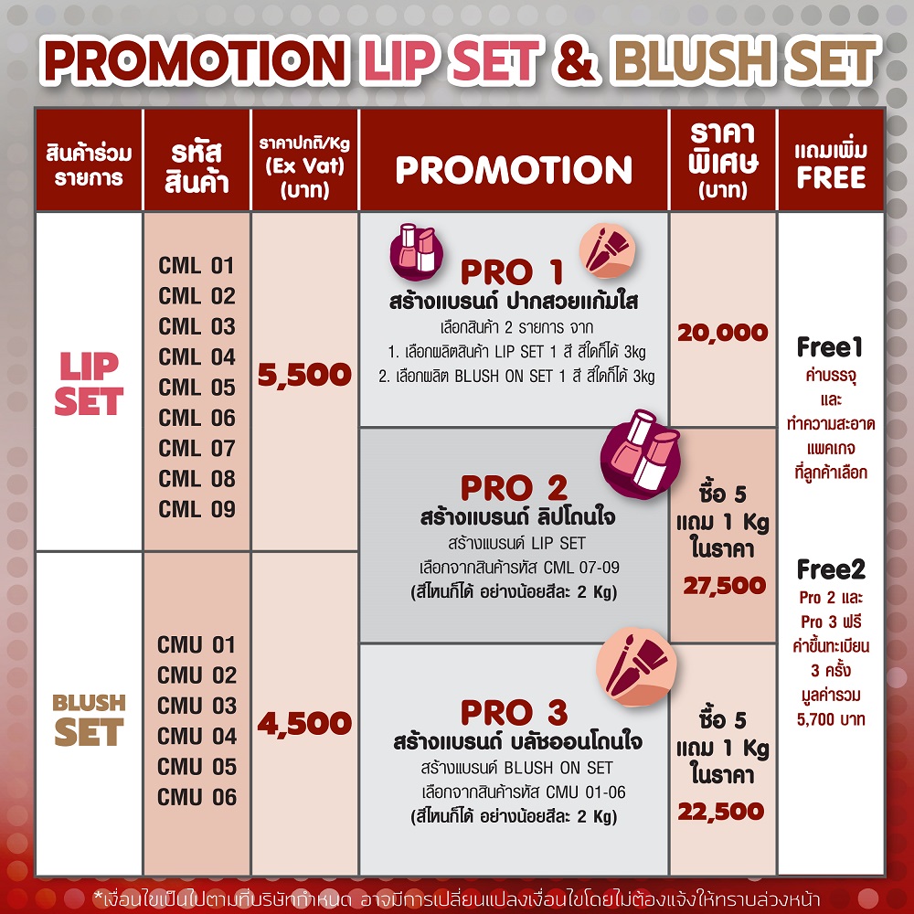 โปรโมชั่นสร้างแบรนด์ลิปกลอส