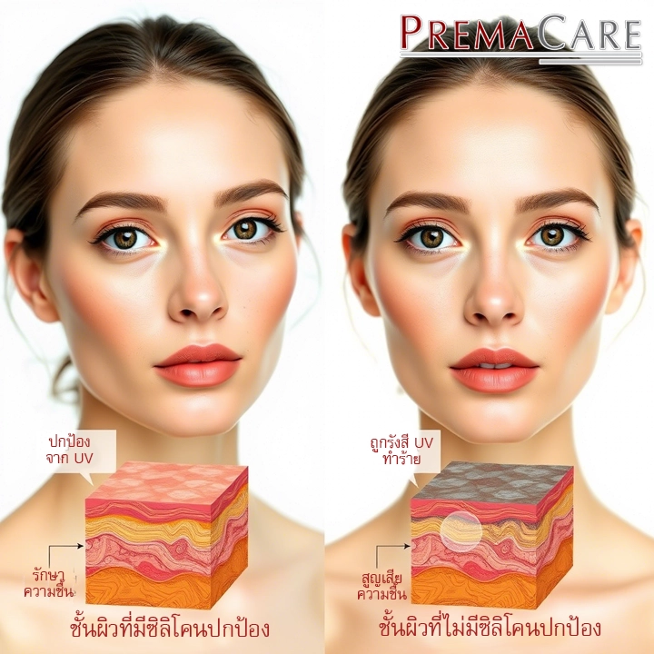 ผลลัพธ์ของการใช้ซิลิโคนครีม ผิวเรียบเนียนขึ้นและดูสุขภาพดีขึ้นหลังการใช้" | คีย์เวิร์ด: Silicone Cream, ผลลัพธ์ซิลิโคนครีม, ผิวเรียบเนียน, ลดการระคายเคือง
