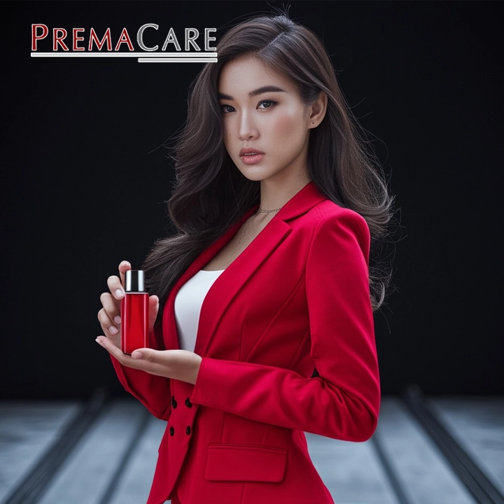 หญิงสาวที่มีผิวเรียบเนียนสวย กำลังทาครีมบำรุงผิวหน้าด้วยความระมัดระวัง สะท้อนถึงการดูแลผิวธรรมดาอย่างมีประสิทธิภาพ