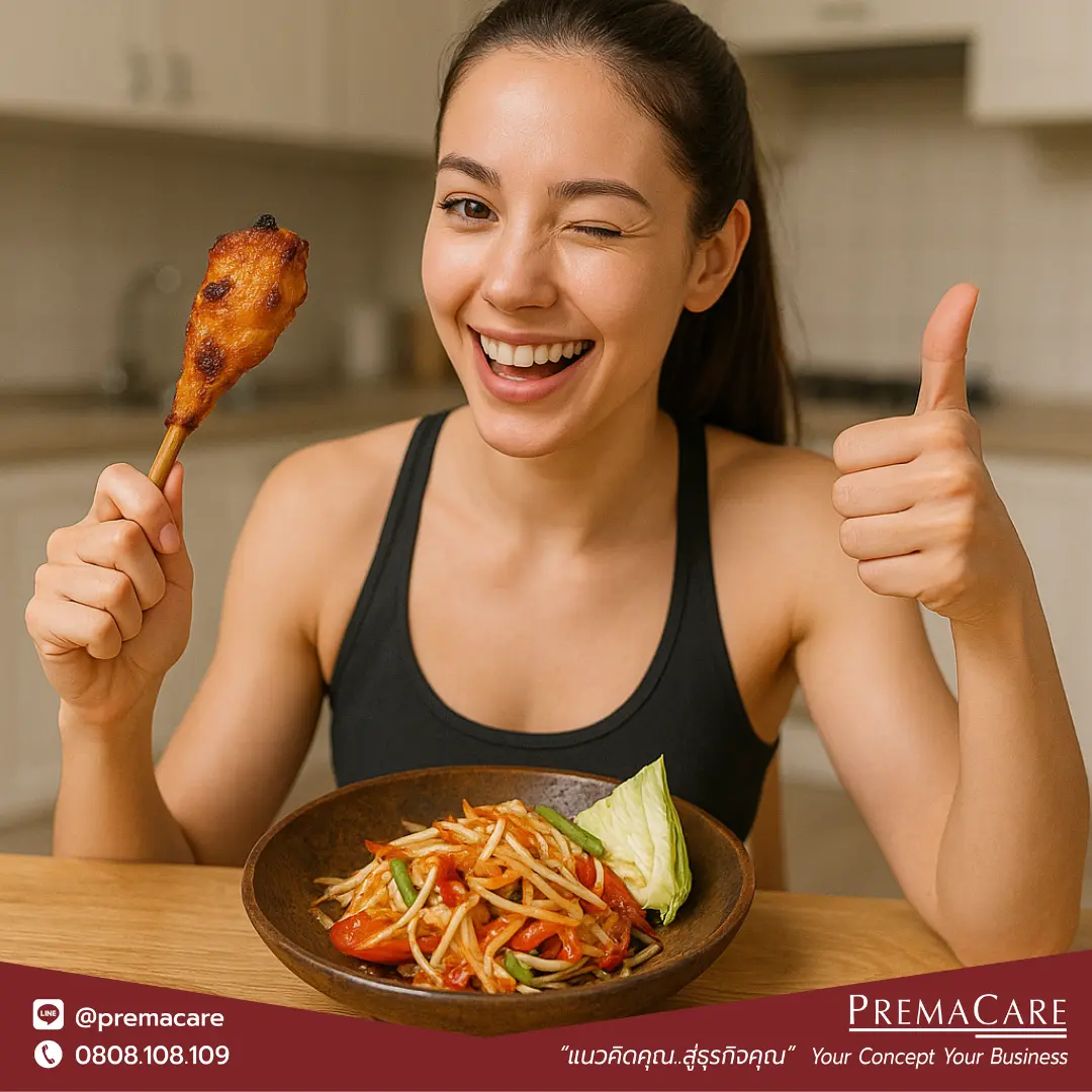 อาหารไทยวิตามินซีสูง: ส้มตำรสชาติจัดจ้าน มะนาว มะเขือเทศ ไก่ย่าง ข้าวเหนียว อย่างแซ่บ