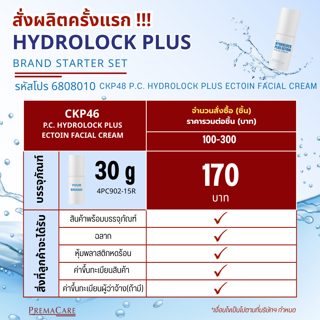 โปรโมชั่นเซตสร้างแบรนด์ มอยส์เจอร์ไรเซอร์เนื้อเข้มข้น ครบ จบ พร้อมขาย!!