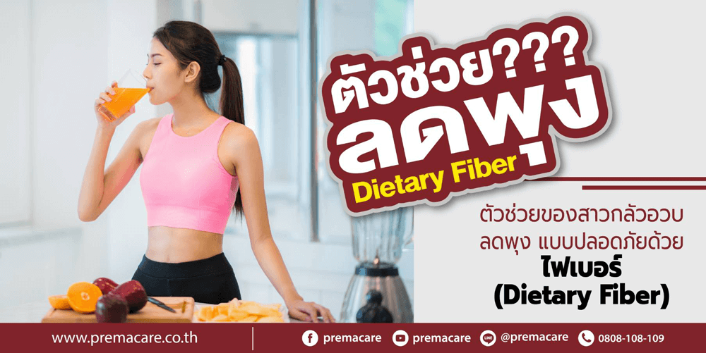 ไฟเบอร์, dietary fiber, ลดพุง